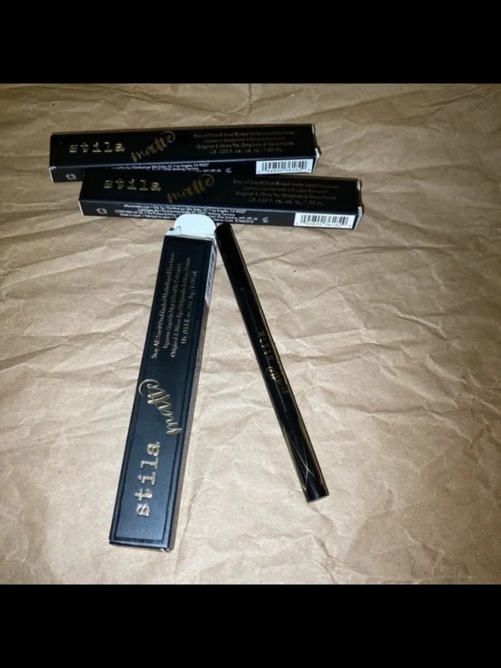 3 x STILA MATTE STAY ALL DAY DUAL ENDED LIQUID EYELINER